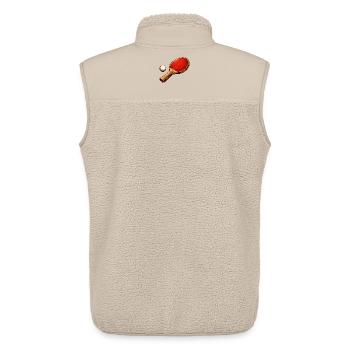Tennis de table, raquette, balle, chemise, ping-pong - Veste sans manches sherpa unisexe Stanley/Stella - beige - Dos - AI Model Male 178 light (178cm)
