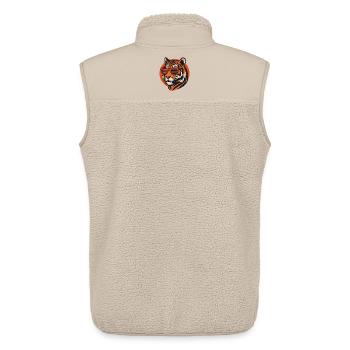 Tiger with retro sunglasses - Unisex Sherpa Gilet by Stanley/Stella - beige - Back - AI Model Male 178 light (178cm)