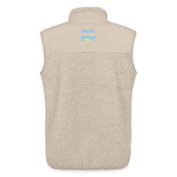 Angeln ist meine Therapie - Unisex Sherpaweste von Stanley/Stella - Beige - Hinten - AI Model Male 178 light (178cm)