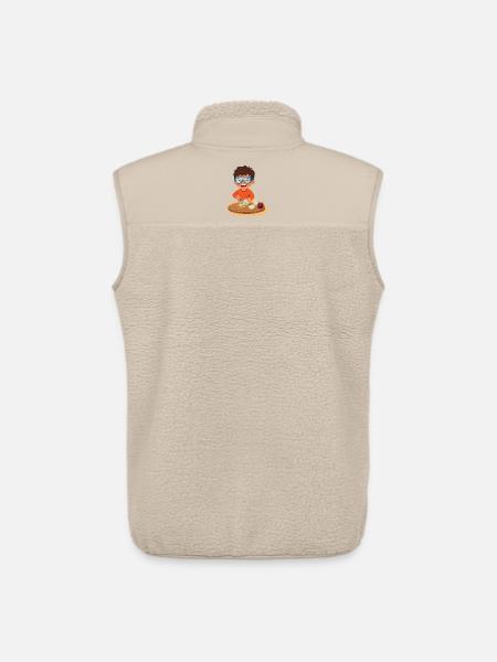 Child Cuts Onions Smart - Unisex Sherpa Gilet by Stanley/Stella - beige