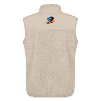 Numéro 9 Maillot de football Buteur - Veste sans manches sherpa unisexe Stanley/Stella - beige - Dos - AI Model Male 178 light (178cm)