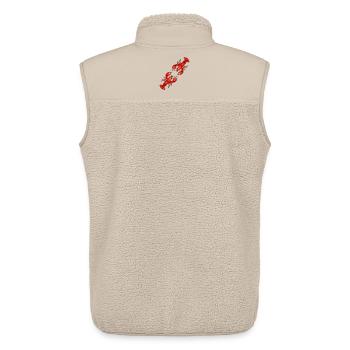 Homard rouge - Veste sans manches sherpa unisexe Stanley/Stella - beige - Dos - AI Model Male 178 light (178cm)