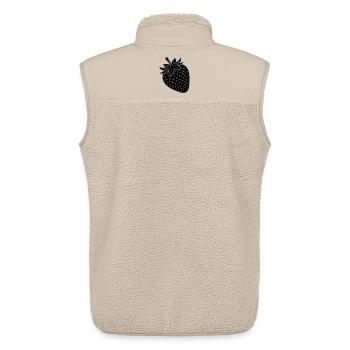 Strawberry Fruit Silhouette - Unisex Sherpaweste von Stanley/Stella - Beige - Hinten - AI Model Male 178 light (178cm)