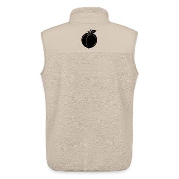 Silhouette du Fruit de la Pêche - Veste sans manches sherpa unisexe Stanley/Stella - beige - Dos - AI Model Male 178 light (178cm)