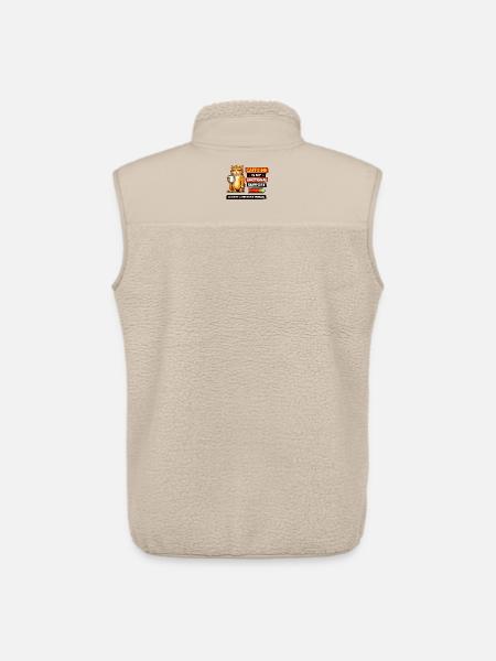Caffeinated Cat Morning Mood - Unisex Sherpa Gilet by Stanley/Stella - beige