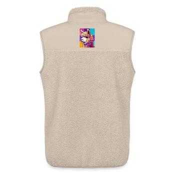 Alpaca - Unisex Sherpa Gilet by Stanley/Stella - beige - Back - AI Model Male 178 light (178cm)