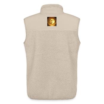 Golden Moon and Ornamental Harp - Unisex Sherpa Gilet by Stanley/Stella - beige - Back - AI Model Male 178 light (178cm)