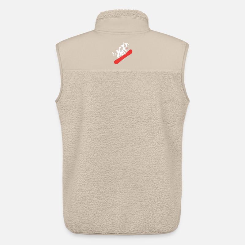 Kuh auf Skateboard - Unisex Sherpaweste von Stanley/Stella - Beige