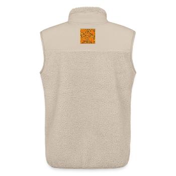 Chœur de Capybara en fleurs - Veste sans manches sherpa unisexe Stanley/Stella - beige - Dos - AI Model Male 178 light (178cm)