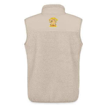 Deux bières ou pas deux bières - Shakesbeer - Capybara - Veste sans manches sherpa unisexe Stanley/Stella - beige - Dos - AI Model Male 178 light (178cm)