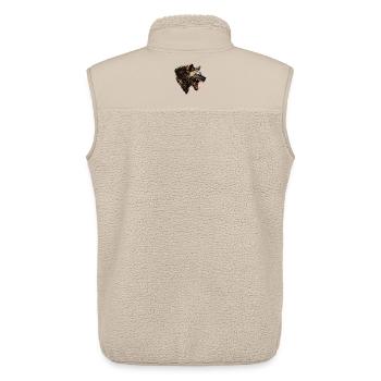 Mechanical hyaena head with luminous accents - Unisex Sherpa Gilet by Stanley/Stella - beige - Back - AI Model Male 178 light (178cm)
