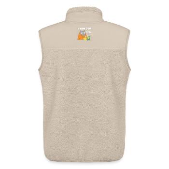 Katzenmorgentasse Kuscheldecke - Unisex Sherpaweste von Stanley/Stella - Beige - Hinten - AI Model Male 178 light (178cm)