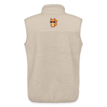 Cool Squirrel – Kawaii-Stil-Sonnenbrillen - Unisex Sherpaweste von Stanley/Stella - Beige - Hinten - AI Model Male 178 light (178cm)