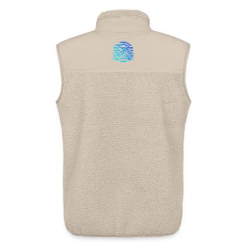 Gift idea for a road bike with road bike - Unisex Sherpa Gilet by Stanley/Stella - beige - Back - AI Model Male 178 light (178cm)