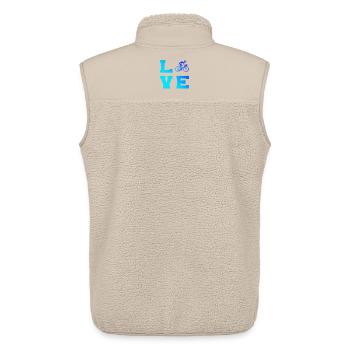 Gift idea for a road bike with road bike - Unisex Sherpa Gilet by Stanley/Stella - beige - Back - AI Model Male 178 light (178cm)