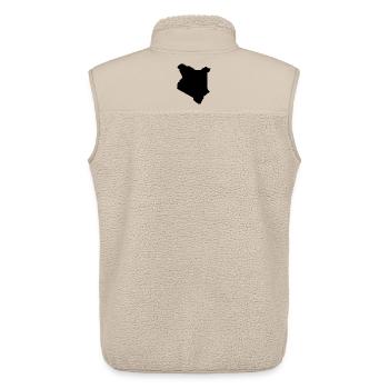 Kenya map - Unisex Sherpa Gilet by Stanley/Stella - beige - Back - AI Model Male 178 light (178cm)
