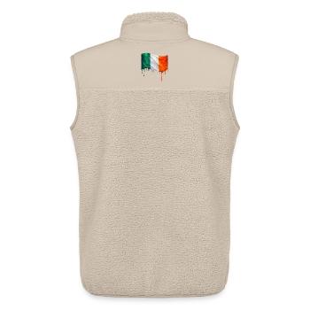 Drapeau irlandais couleur colorée - Veste sans manches sherpa unisexe Stanley/Stella - beige - Dos - AI Model Male 178 light (178cm)