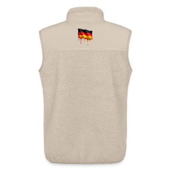 Drapeau allemand Couleur colorée - Veste sans manches sherpa unisexe Stanley/Stella - beige - Dos - AI Model Male 178 light (178cm)