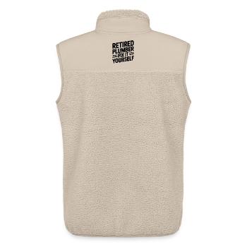 Pensionierter Klempner reparieren Sie es selbst - Unisex Sherpaweste von Stanley/Stella - Beige - Hinten - AI Model Male 178 light (178cm)