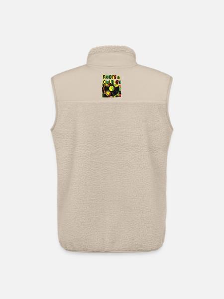 Roots And Culture Reggae - Unisex Sherpa Gilet by Stanley/Stella - beige