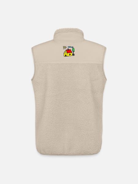 House Hut Dream House Builders - Unisex Sherpa Gilet by Stanley/Stella - beige