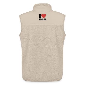 Ich liebe Trabi Herz Retro-Design - Unisex Sherpaweste von Stanley/Stella - Beige - Hinten - AI Model Male 178 light (178cm)