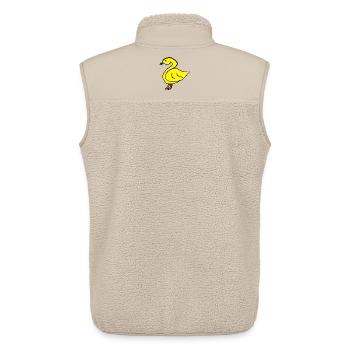 Gelbe Enten-Silhouette Schwarz - Unisex Sherpaweste von Stanley/Stella - Beige - Hinten - AI Model Male 178 light (178cm)