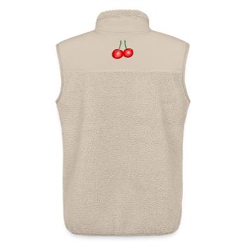 Fruit Duo Cerise Fruit Fruit Cerise - Veste sans manches sherpa unisexe Stanley/Stella - beige - Dos - AI Model Male 178 light (178cm)