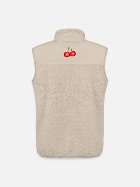Cherry Duo Fruit Cherry Fruit - Unisex Sherpa Gilet by Stanley/Stella - beige