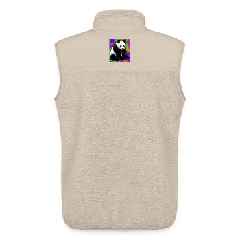 panda - Unisex Sherpa Gilet by Stanley/Stella - beige - Back - AI Model Male 178 light (178cm)