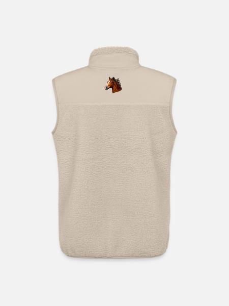 Roter Pferdekopf Portrait - Unisex Sherpaweste von Stanley/Stella - Beige
