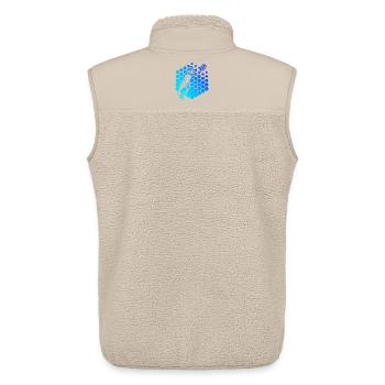 Geschenkidee für einen Tennis mit Tennis - Unisex Sherpaweste von Stanley/Stella - Beige - Hinten - AI Model Male 178 light (178cm)