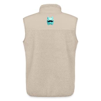 Mr. Minimalist ham cute character - Unisex Sherpa Gilet by Stanley/Stella - beige - Back - AI Model Male 178 light (178cm)
