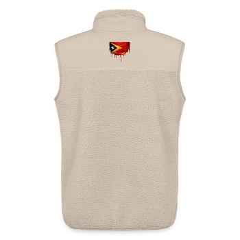 TimorLeste Drop Flag - Unisex Sherpa Gilet by Stanley/Stella - beige - Back - AI Model Male 178 light (178cm)
