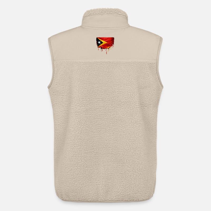 Drapeau de largage du TimorLeste - Veste sans manches sherpa unisexe Stanley/Stella - beige