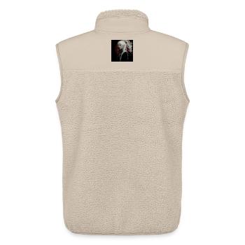Monddrache Noir: Weiße Haare Drache - Unisex Sherpaweste von Stanley/Stella - Beige - Hinten - AI Model Male 178 light (178cm)