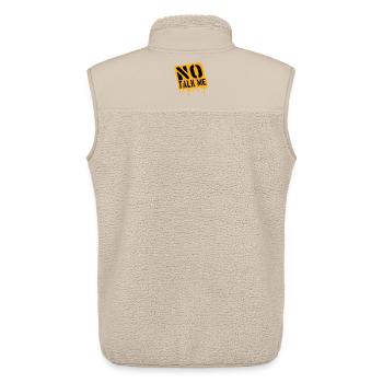 Pas de discours introverti antisocial drôle - Veste sans manches sherpa unisexe Stanley/Stella - beige - Dos - AI Model Male 178 light (178cm)
