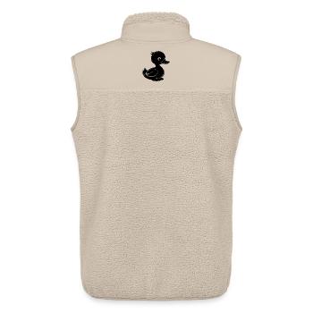 Petit canard - Veste sans manches sherpa unisexe Stanley/Stella - beige - Dos - AI Model Male 178 light (178cm)