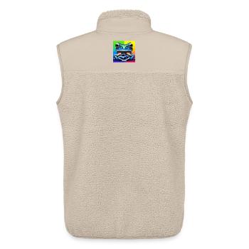 Frosch - Unisex Sherpaweste von Stanley/Stella - Beige - Hinten - AI Model Male 178 light (178cm)