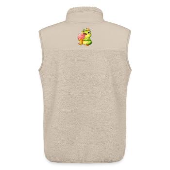 Süßer Frosch König mit Eis - Unisex Sherpa Gilet by Stanley/Stella - beige - Back - AI Model Male 178 light (178cm)