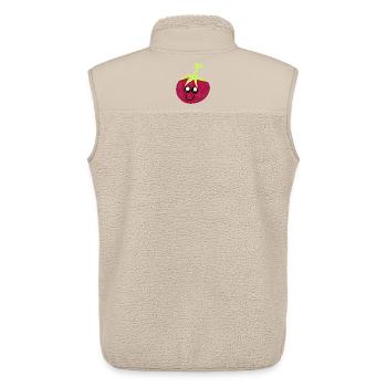 Légumes de tomates Jardin de tomates Jardinier amateur - Veste sans manches sherpa unisexe Stanley/Stella - beige - Dos - AI Model Male 178 light (178cm)