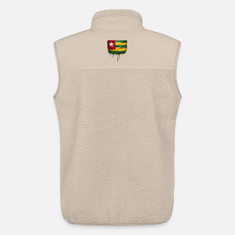 Togo Flag Drop Kunst - Stanley/Stella unisex sherpavest - beige