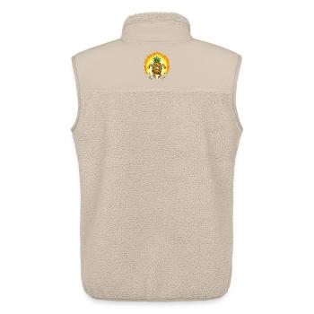 Wütende Ananas mit Flammen - Unisex Sherpaweste von Stanley/Stella - Beige - Hinten - AI Model Male 178 light (178cm)