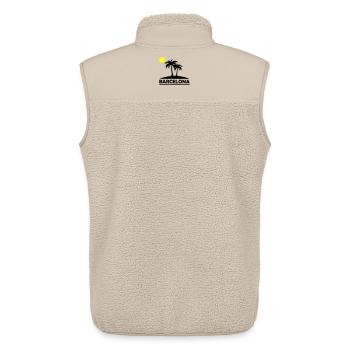 Barcelona Strand  - Unisex Sherpaweste von Stanley/Stella - Beige - Hinten - AI Model Male 178 light (178cm)