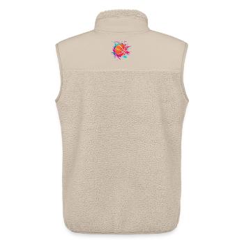 Basketball Synthwave - Unisex Sherpaweste von Stanley/Stella - Beige - Hinten - AI Model Male 178 light (178cm)