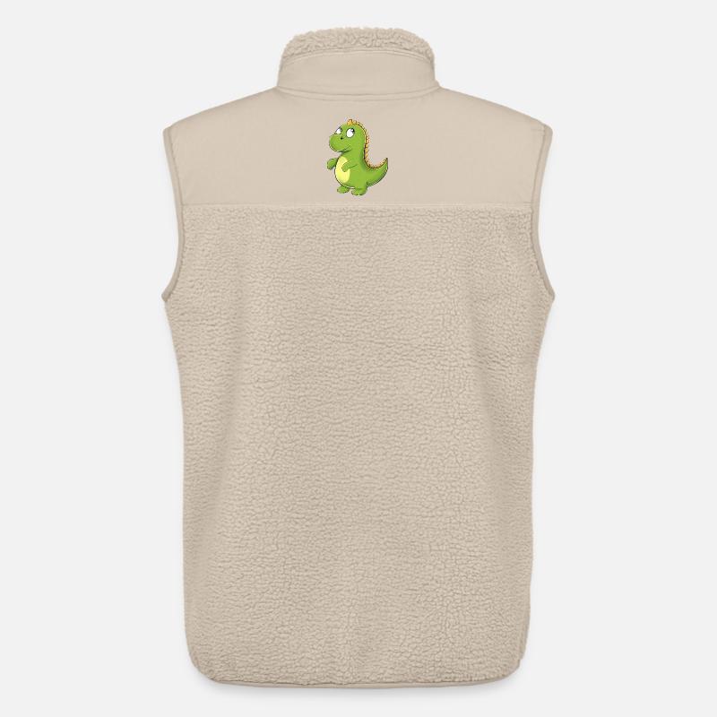 Glade grønne Dino - Stanley/Stella unisex sherpavest - beige