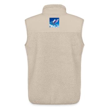 Colorful Dove with Rainbow Wings - Unisex Sherpa Gilet by Stanley/Stella - beige - Back - AI Model Male 178 light (178cm)
