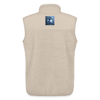 Blauer Phoenix-Wappen im Bild - Unisex Sherpaweste von Stanley/Stella - Beige - Hinten - AI Model Male 178 light (178cm)