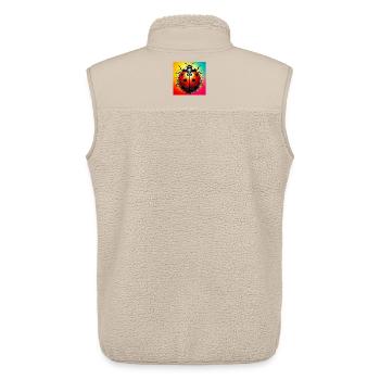 ladybird - Unisex Sherpa Gilet by Stanley/Stella - beige - Back - AI Model Male 178 light (178cm)