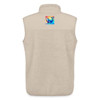 Wal - Unisex Sherpaweste von Stanley/Stella - Beige - Hinten - AI Model Male 178 light (178cm)